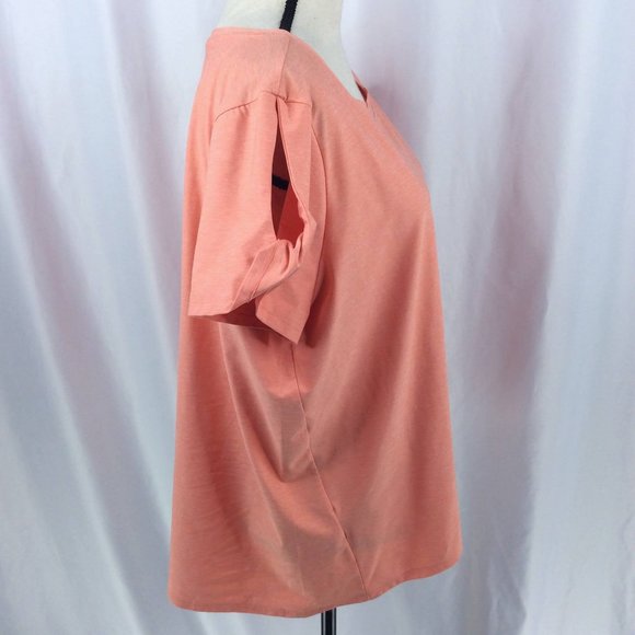 Eddie Bauer Top Womens Size 2XL Twist Knot Short Sleeve Stretch Travel Athletic - Picture 2 of 10